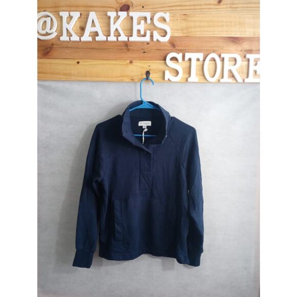 Free Assembly Women's Fleece Popover Sweatshirt with Raglan Sleeves Blue Size XS - Picture 3 of 8